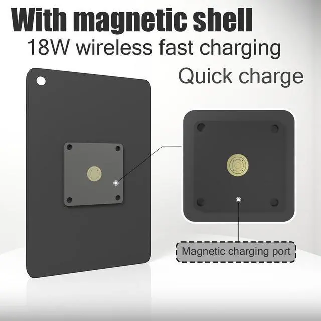 Alt view image 6 of 7 - ZILVEX Wall-Mounted Magnetic Wireless Charging Dock with Protective Case and stand for Samsung Galaxy Tab A8