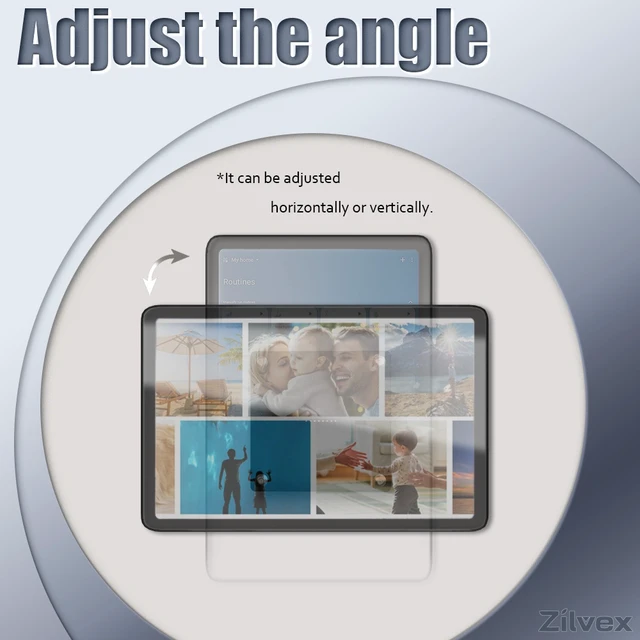Alt view image 5 of 7 - Zilvex Samsung Galaxy Tab S10 FE 10.9Inch Wall Mounted Magnetic Charging Dock AC Tablet Holder for Hotel and Business