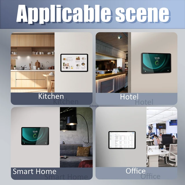 Alt view image 3 of 7 - Zilvex Samsung Galaxy Tab S10 FE 10.9Inch Wall Mounted Magnetic Charging Dock AC Tablet Holder for Hotel and Business