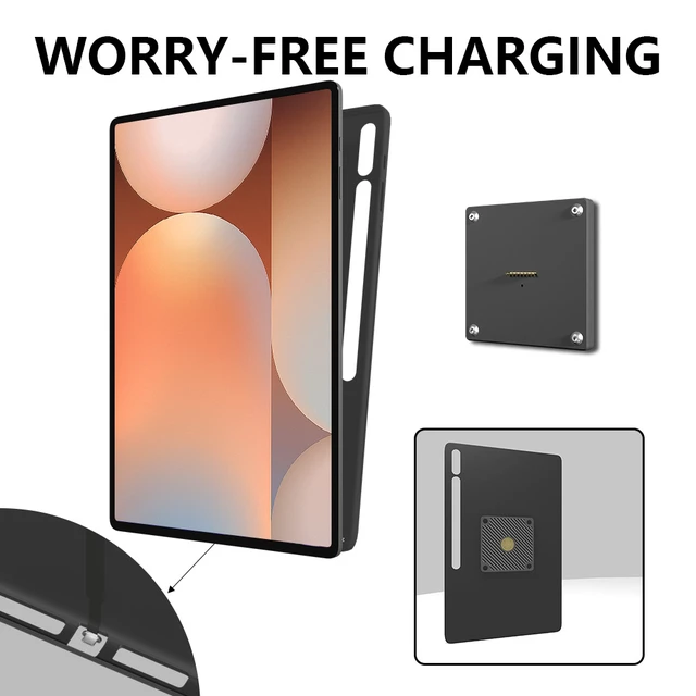 Alt view image 5 of 7 - Zilvex Samsung Galaxy Tab S10 Ultra 14.6Inch Wall Mount Charging Station AC Magnetic Wireless Dock for Home and Commercial Applications