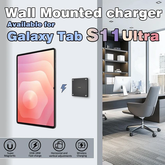 Main image of ZILVEX Wall-Mounted Magnetic Wireless Charging Dock with Protective Case Seamless Integration for Samsung Galaxy tab S11 Ultra 14.6in
