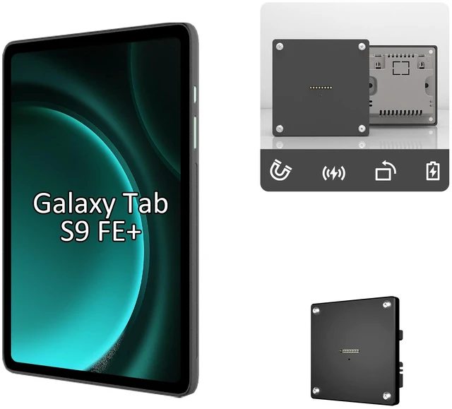 Main image of Zilvex Samsung Galaxy Tab S9 FE Plus 12.4 Inch Wall Mount Charger AC Magnetic Wireless Dock for Smart Home Control