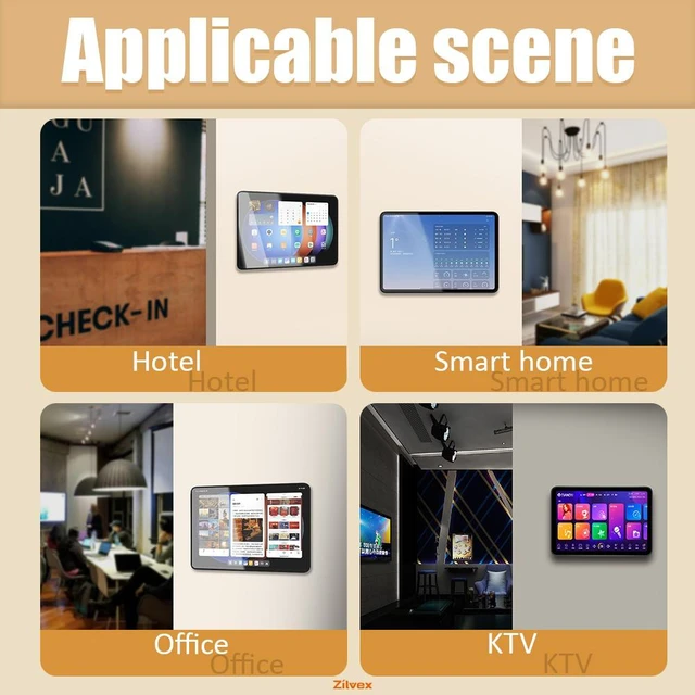 Alt view image 3 of 7 - Zilvex Xiaomi Pad 6Max 14Inch Wall Mounted Magnetic Charging Dock AC Tablet Holder for Hotel and Business