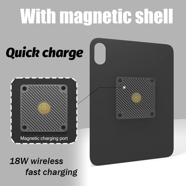 Alt view image 4 of 7 - Zilvex Magnetic Redmi Pad 2 Pro 12.1Inch Wall Charging Dock, AC-Powered Hidden Wire Tablet Mount, Permanent Wall Charger
