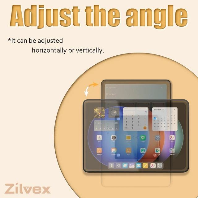 Alt view image 6 of 7 - Zilvex Redmi Pad SE 11Inch Flush Wall Mount with Power, AC Magnetic Charging Dock, Hidden Wire Tablet Station