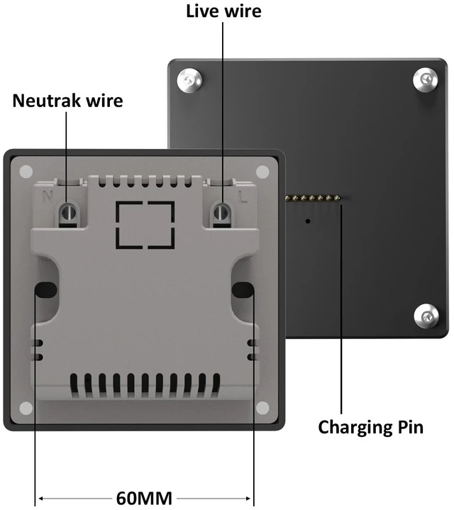 Alt view image 5 of 7 - Zilvex Redmi Pad SE 11Inch Flush Wall Mount with Power, AC Magnetic Charging Dock, Hidden Wire Tablet Station