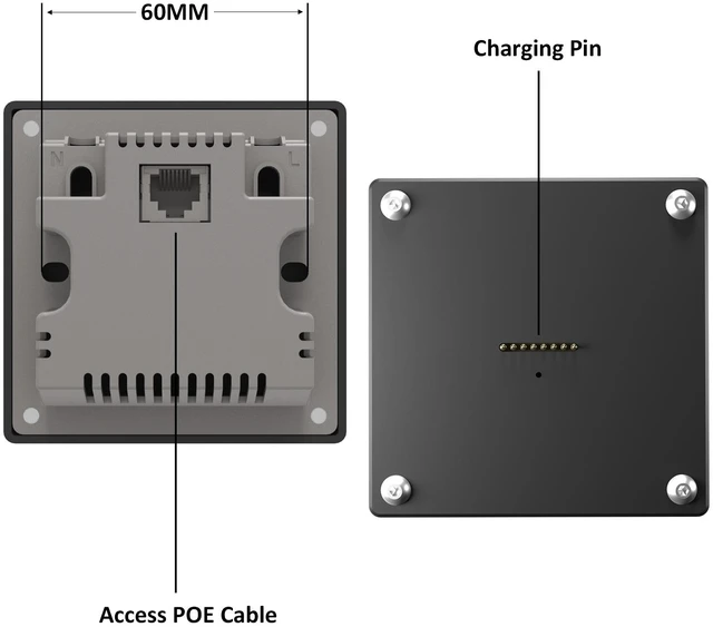 Alt view image 6 of 7 - Zilvex Magnetic iPad 7/8/9Gen 10.2 Inch PoE Wall Charging Station, Tablet Mount with Power over Ethernet for Restaurant POS