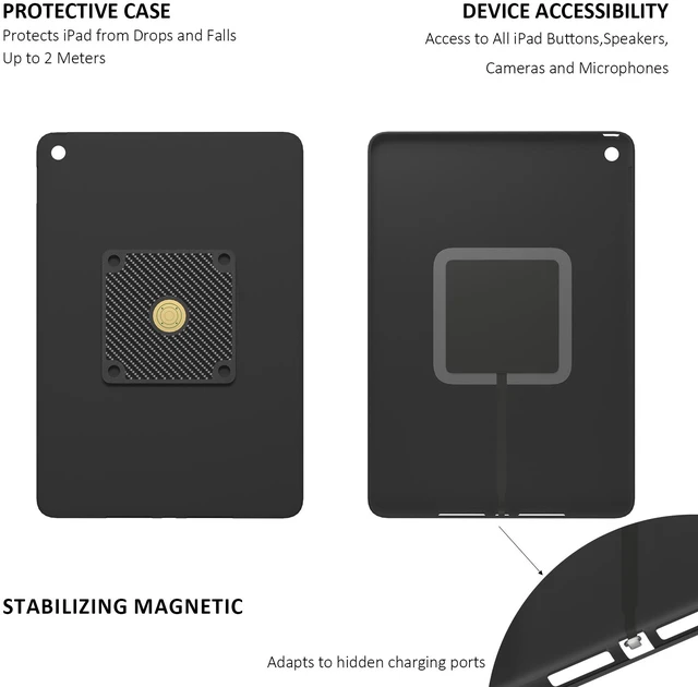 Alt view image 7 of 7 - Zilvex Magnetic iPad 7/8/9Gen 10.2 Inch PoE Wall Charging Station, Tablet Mount with Power over Ethernet for Restaurant POS