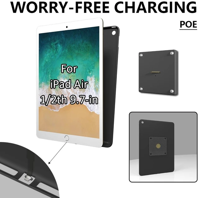 Main image of Zilvex iPad Air 1/2th 9.7 Inch Smart Home PoE Wall Mount, Magnetic Charging Dock with Ethernet Power Supply