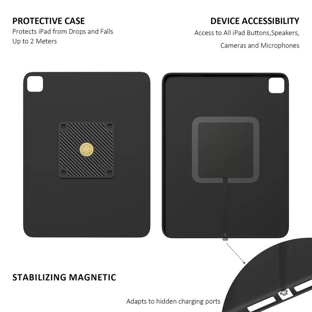 Alt view image 7 of 7 - Zilvex Magnetic iPad Pro 2/3/4th 11Inch PoE Wall Charging Station, Tablet Mount with Power over Ethernet for Restaurant POS