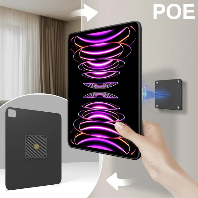 Main image of Zilvex iPad Pro 4/5/6th 12.9 Inch Smart Home PoE Wall Mount, Magnetic Charging Dock with Ethernet Power Supply
