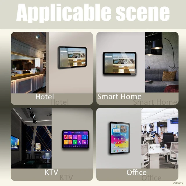 Alt view image 2 of 7 - Zilvex iPad Pro 11Inch M4,M5 PoE Magnetic Wall Mount Charger, Hidden Wire Tablet Dock for In-Wall Installation