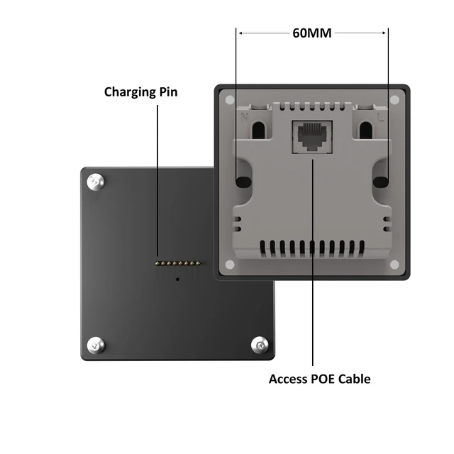 Alt view image 6 of 7 - Zilvex Magnetic Xiaomi Pad 7/7Pro 11.2 Inch PoE Wall Charging Station, Tablet Mount with Power over Ethernet for Restaurant POS