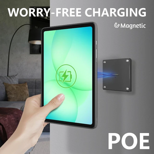 Main image of Zilvex Samsung Galaxy Tab A11 Plus 11 Inch Smart Home PoE Wall Mount, Magnetic Charging Dock with Ethernet Power