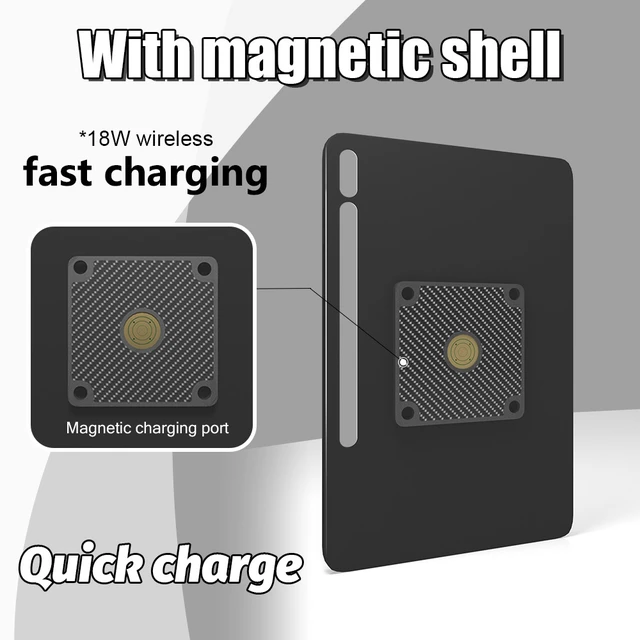 Alt view image 6 of 7 - Zilvex Samsung Galaxy Tab S10 FE 10.9Inch PoE Magnetic Wall Charging Dock, In-Wall Tablet Mount with Hidden Wiring