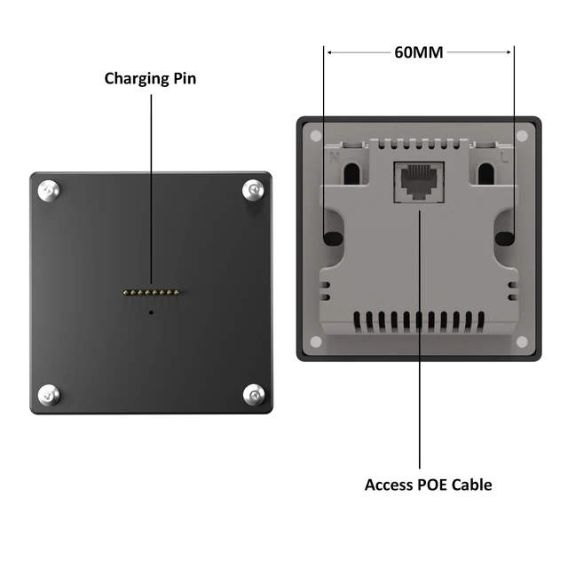 Alt view image 6 of 7 - Zilvex Samsung Galaxy Tab S9 FE Plus 12.4 Inch PoE Magnetic Wall Charging Dock, In-Wall Tablet Mount with Hidden Wiring