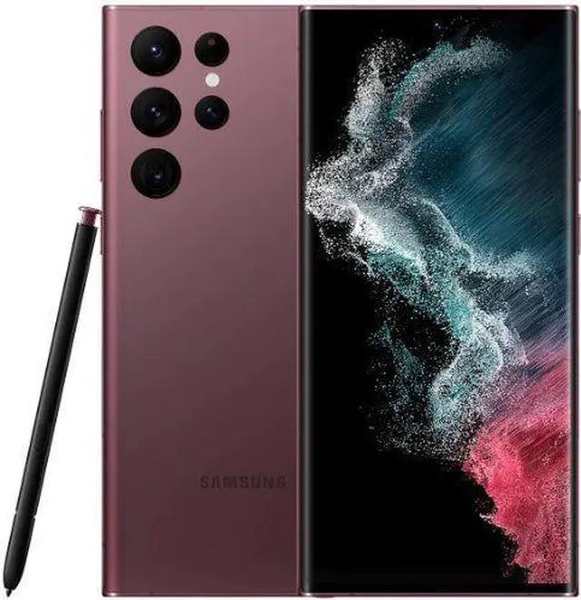 Main image of Samsung Galaxy S22 Ultra (5G) - 256GB - Burgundy - Single Sim - Fully Unlocked - Premium