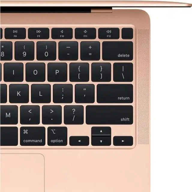 Alt view image 3 of 5 - Apple MacBook Air 13.3-inch (2020) - M1 - Apple M1 Chip: 8-Core CPU/7-Core GPU - 256GB - Gold - 16GB RAM - Acceptable (Grade C)