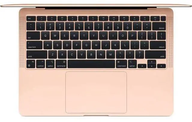 Alt view image 2 of 5 - Apple MacBook Air 13.3-inch (2020) - M1 - Apple M1 Chip: 8-Core CPU/7-Core GPU - 256GB - Gold - 16GB RAM - Acceptable (Grade C)