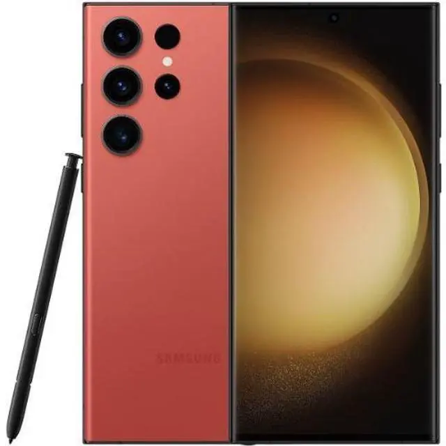 Main image of Samsung Galaxy S23 Ultra - 256GB - Red - Single Sim - 8GB RAM - Fully Unlocked - Excellent (Grade A)