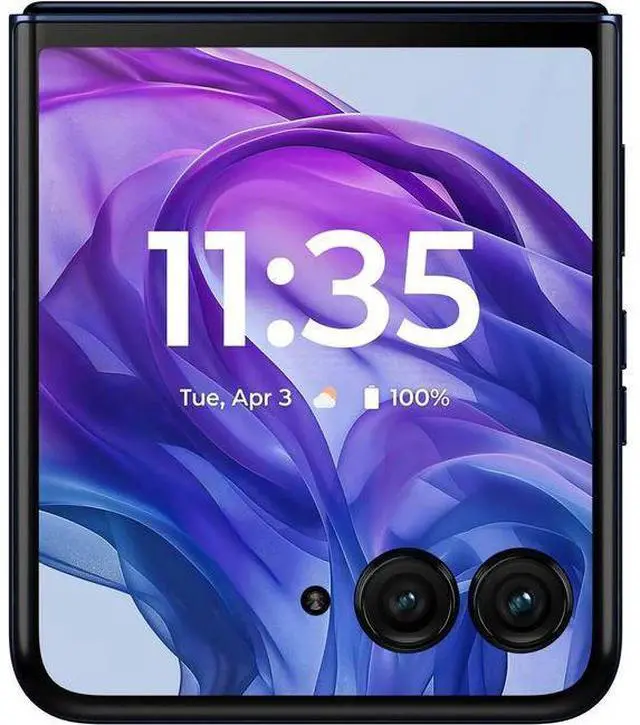 Alt view image 6 of 6 - Motorola  Razr+ (2024) (5G) - 256GB - Midnight Blue - Fully Unlocked - Grade A