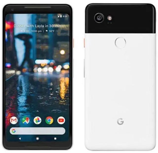 Main image of Google  Pixel 2 XL - 64GB - Black & White - Fully Unlocked - Good (Grade B)