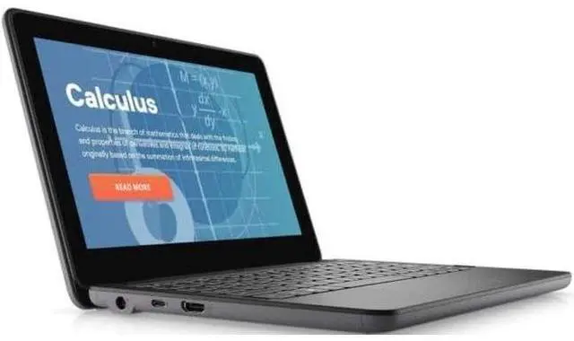 Alt view image 2 of 5 - Dell Latitude 3120 Laptop 11.6" - Intel Pentium Silver N6000 1.1GHz - 128GB - Black - 4GB RAM - 11.6 Inch - Acceptable (Grade C)