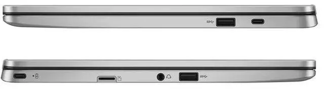 Alt view image 3 of 4 - ASUS Chromebook C424MA Laptop 14" - Intel Celeron N4020 1.1GHz - 128GB - Silver - 4GB RAM - 14 Inch - Excellent (Grade A)