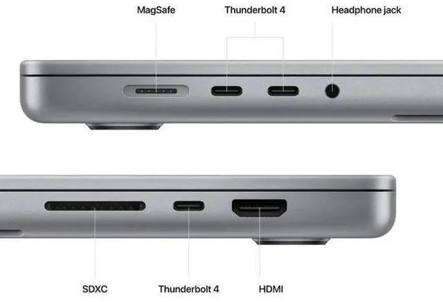 Alt view image 3 of 4 - Apple MacBook Pro 16-inch (2023) - M2 - Apple M2 Max chip: 12-core CPU/30-Core GPU - 1TB - Space Grey - 32GB RAM - Good (Grade B)