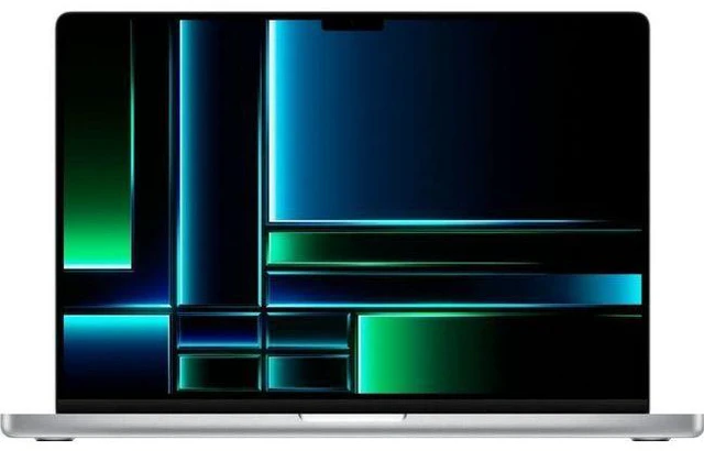 Main image of Apple MacBook Pro 14-inch (2023) - M2 - Apple M2 Pro chip: 10-core CPU/16-Core GPU - 512GB - Silver - 16GB RAM - 3 Thunderbolts - Excellent (Grade A)