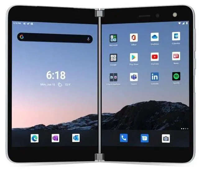 Alt view image 2 of 2 - Microsoft  Surface Duo - 256GB - White - Fully Unlocked - Good (Grade B)