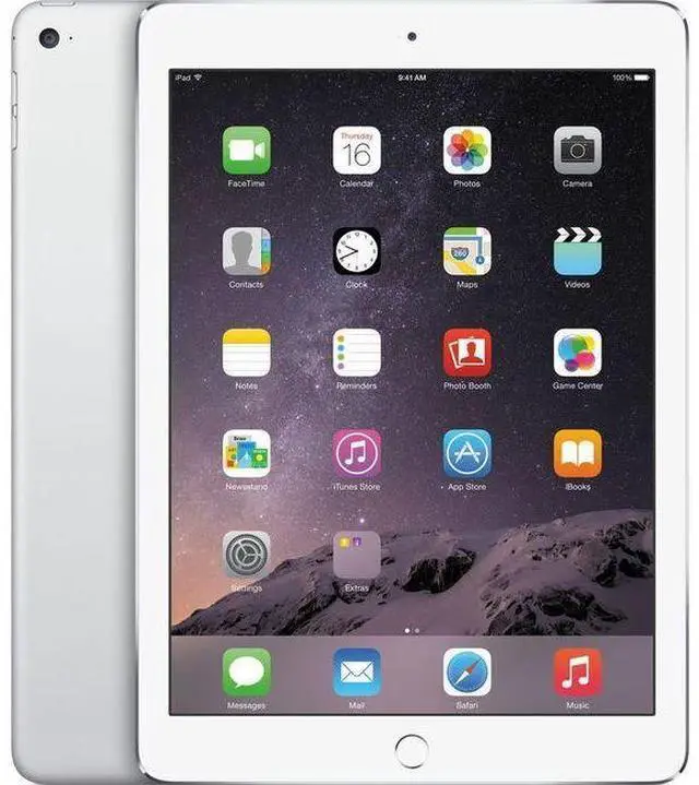 Main image of Apple iPad Air 2 (2014) - 16GB - Silver - Cellular + WiFi - 9.7 Inch - Acceptable (Grade C)