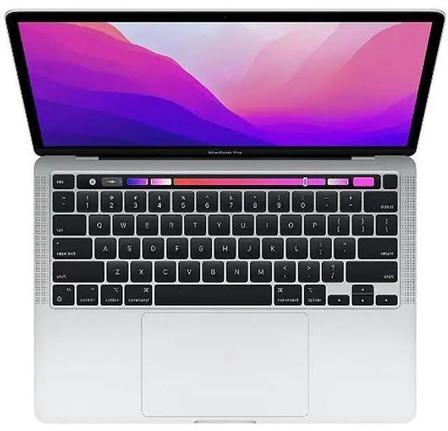 Alt view image 2 of 4 - Apple MacBook Pro (2022) 13.3-inch - Apple M2 chip: 8-Core/10-Core GPU - 256GB - Silver - 8GB RAM - Acceptable (Grade C)