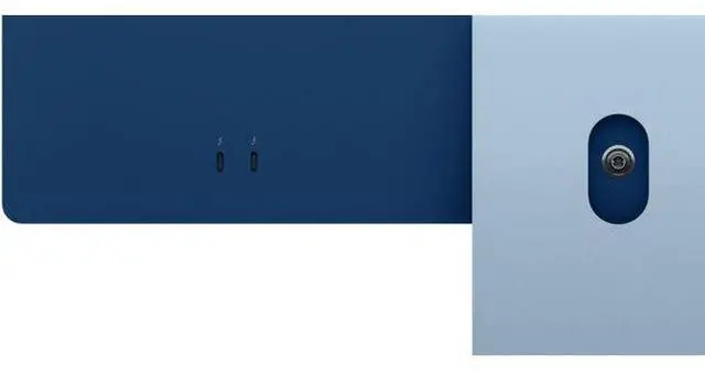 Alt view image 5 of 5 - Apple  iMac 2021 M1 (Two ports) 24" - Apple M1 chip 8-core CPU - 512GB - Blue - 8GB RAM - 24 Inch - Premium
