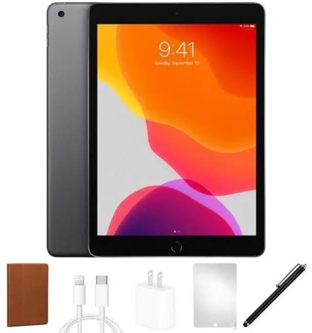 Main image of Apple iPad 7 (2019) BUNDLE SET - 32GB - Space Grey - WiFi - 10.2 Inch - Excellent (Grade A)
