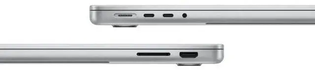 Alt view image 5 of 7 - Apple MacBook Pro 14-inch (2023) - M3 - Apple M3 Pro chip: 12-core CPU/18-Core GPU - 1TB - Silver - 8GB RAM - 3 Thunderbolts 4 ports - Excellent (Grade A)