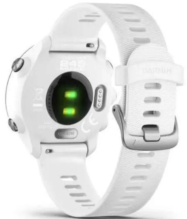 Alt view image 5 of 5 - Garmin  Forerunner 245 Smartwatch - 4GB - White-Music Edition (Polymer)-Silicone Band-White - 30mm - White - Music Edition (Polymer) - White - Silicone Band - Silicone - Acceptable (Grade C)