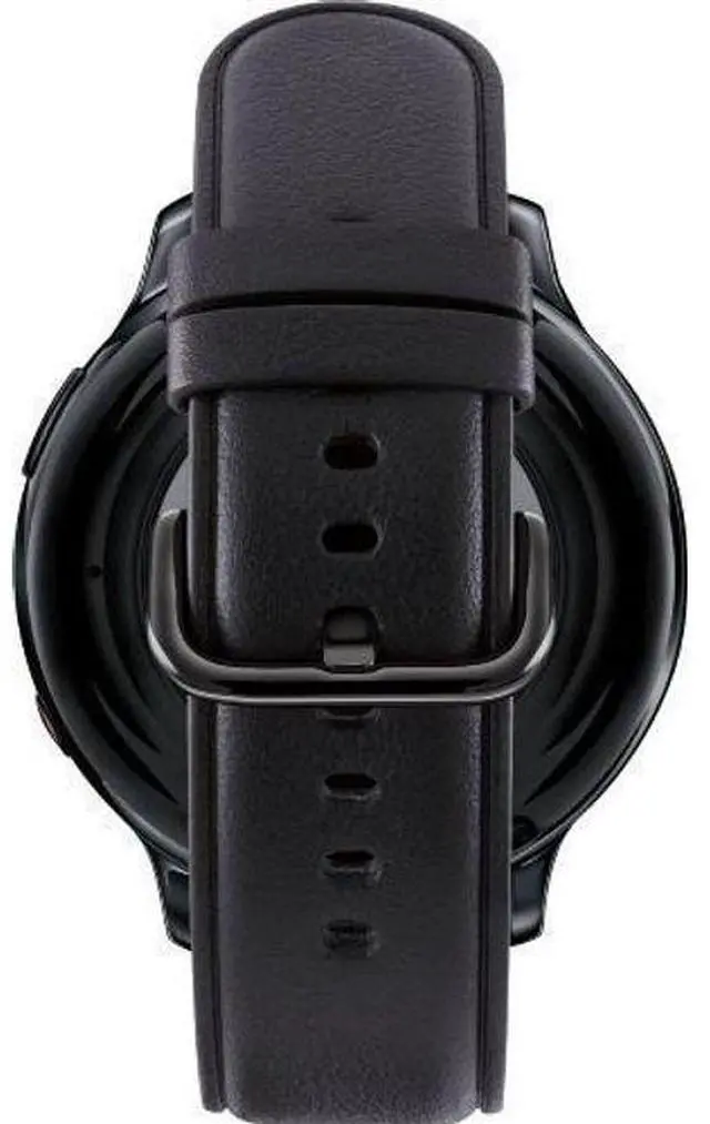 Alt view image 5 of 5 - Samsung  Galaxy Watch Active2 - 4GB - Bluetooth + LTE - 44mm - Black - Stainless Steel - Black - Leather Strap - Leather - Acceptable (Grade C)