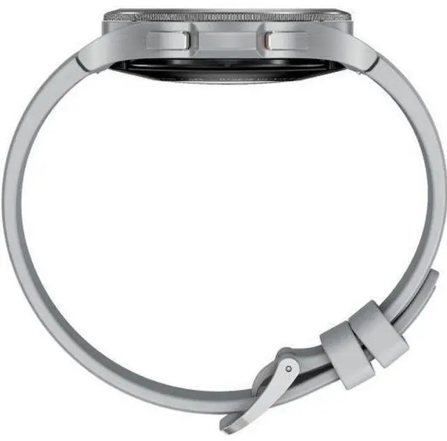 Alt view image 4 of 5 - Samsung  Galaxy Watch4 - 16GB - Bluetooth - 46mm - Silver - Classic (Stainless Steel) - Silver - Ridge Sports Band - Fluoroelastomer - Good (Grade B)
