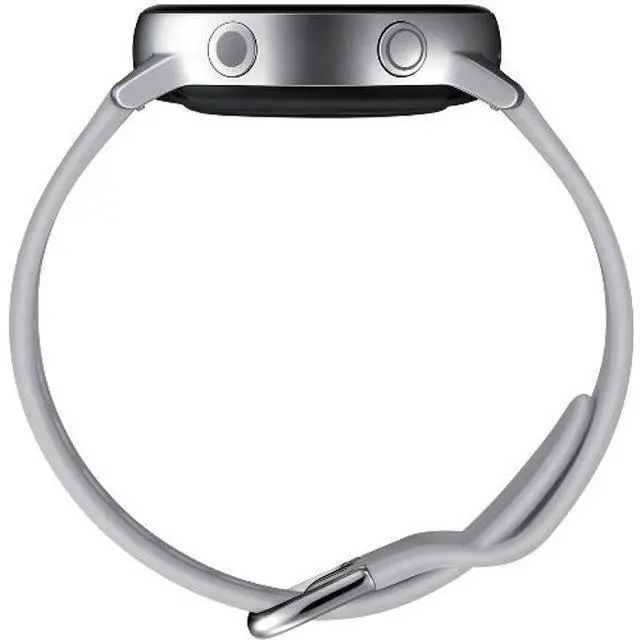 Alt view image 4 of 5 - Samsung  Galaxy Watch Active - 4GB - 40mm - Silver - Aluminum - Silver - Fluoroelastomer Strap - Fluoroelastomer - Premium