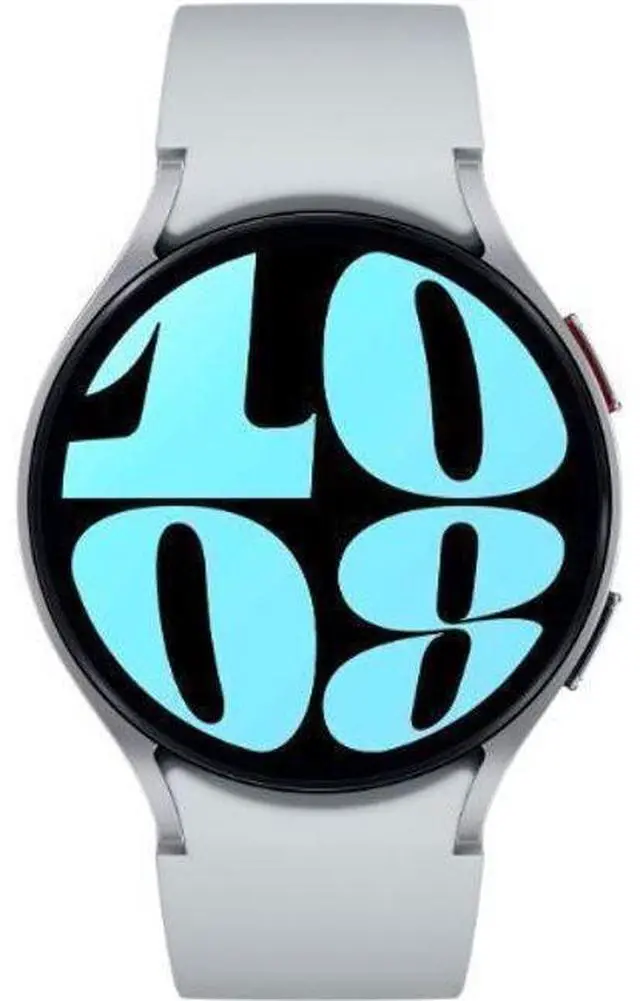 Main image of Samsung  Galaxy Watch6 - 16GB - Silver-Aluminum-Sports Band-Silver - Bluetooth - 44mm - Silver - Aluminum - Silver - Sports Band - Fluoroelastomer - Excellent (Grade A)