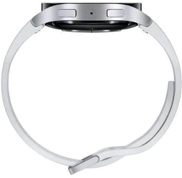 Alt view image 4 of 5 - Samsung  Galaxy Watch6 - 16GB - Silver-Aluminum-Sports Band-Silver - Bluetooth - 44mm - Silver - Aluminum - Silver - Sports Band - Fluoroelastomer - Excellent (Grade A)