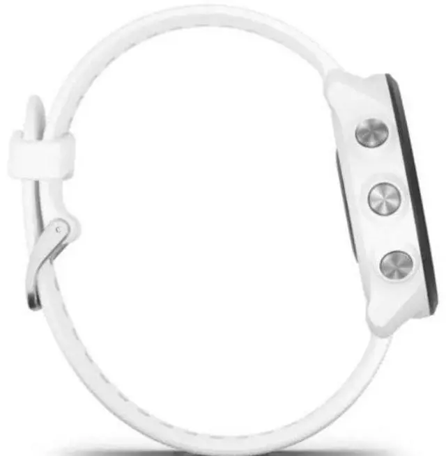 Alt view image 4 of 5 - Garmin  Forerunner 245 Smartwatch - 4GB - White-Music Edition (Polymer)-Silicone Band-White - 30mm - White - Music Edition (Polymer) - White - Silicone Band - Silicone - Premium (Refreshed)