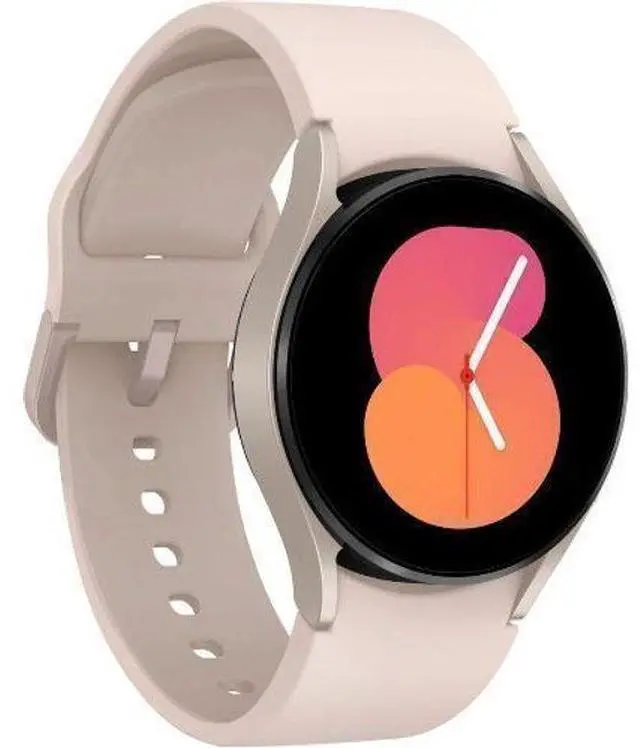 Alt view image 3 of 5 - Samsung  Galaxy Watch5 - 16GB - Pink Gold-Aluminum-Sport Band-Pink - Bluetooth + LTE - 40mm - Pink Gold - Aluminum - Pink - Sport Band - Fluoroelastomer - Premium