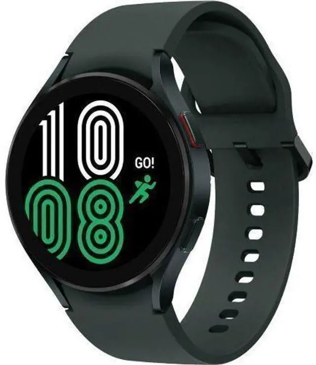 Alt view image 2 of 5 - Samsung  Galaxy Watch4 - 16GB - Green-Aluminum-Sport Band-Green - Bluetooth - 44mm - Green - Aluminum - Green - Sport Band - Fluoroelastomer - Premium