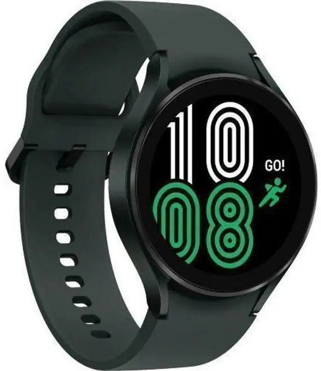 Alt view image 3 of 5 - Samsung  Galaxy Watch4 - 16GB - Green-Aluminum-Sport Band-Green - Bluetooth - 44mm - Green - Aluminum - Green - Sport Band - Fluoroelastomer - Premium