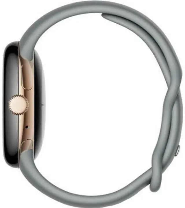 Alt view image 3 of 5 - Google  Pixel Watch 1 - 32GB - Champagne Gold-Stainless Steel-Active Band-Hazel - Bluetooth + LTE - 41mm - Champagne Gold - Stainless Steel - Hazel - Active Band - Fluoroelastomer - Excellent (Grade A