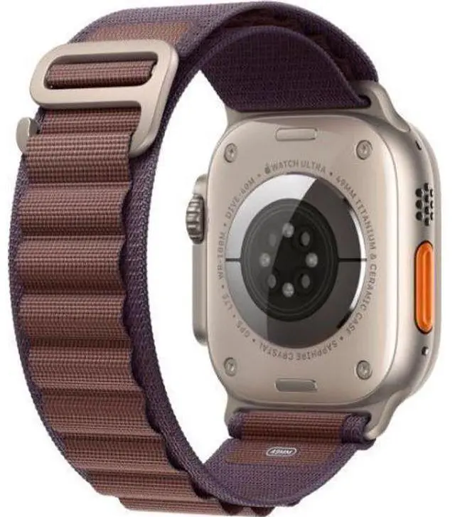 Alt view image 3 of 3 - Apple  Watch Ultra 2 - 64GB - Cellular + GPS - 49mm - Titanium - Titanium - Indigo - Alpine Loop Band - One Size - Textile - Excellent (Grade A)