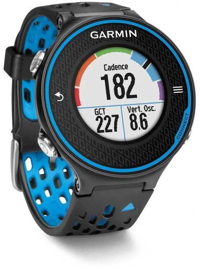 Alt view image 3 of 4 - Garmin  Forerunner 620 GPS Smartwatch - 25.4mm - Black/Blue - Polymer - Black/Blue - Silicone Band - Silicone - Excellent (Grade A)
