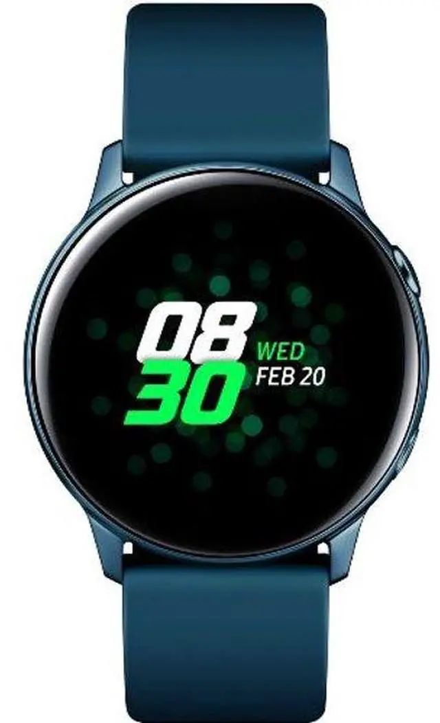 Main image of Samsung  Galaxy Watch Active - 4GB - Green-Aluminum-Fluoroelastomer Strap-Green - 40mm - Green - Aluminum - Green - Fluoroelastomer Strap - Fluoroelastomer - Acceptable (Grade C)